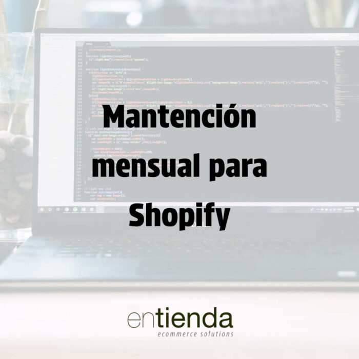 Mantención Mensual Shopify en Chile | entienda.cl